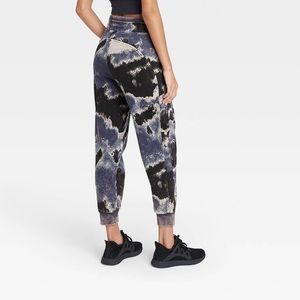 Acid Wash Jogger Pants with Side Panel - JoyLab